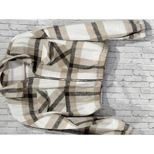 Plaid Zip-Up Streetwear Cropped Jacket  with Pockets